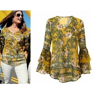 Cabi Scene Blouse Spring ‘19 XL